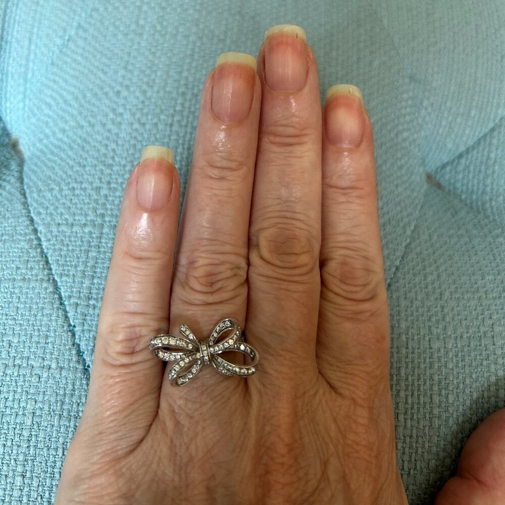 Silver Bow Ring - image 2